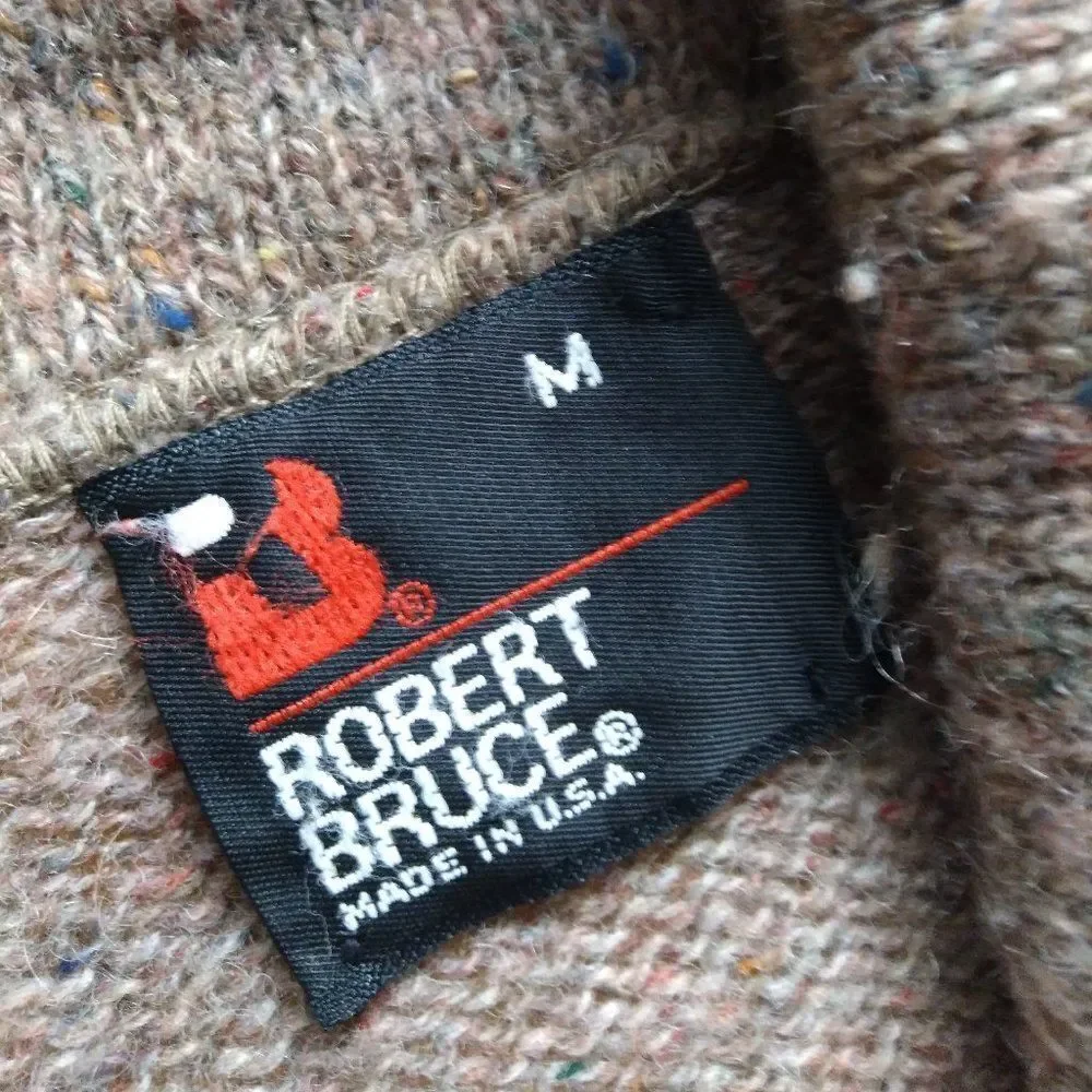 Vintage Robert Bruce Cable Knit Cardigan Sweater READ THE DESCRIPTION